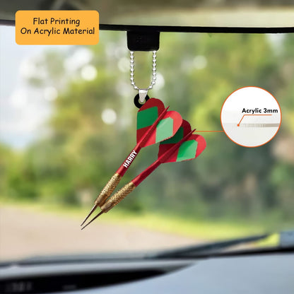 Personalized Christmas Dart Ornament, Double Darts Christmas, Custom Ornament Christmas Gift, Keychain Dart Christmas, Car Ornament Dart Christmas