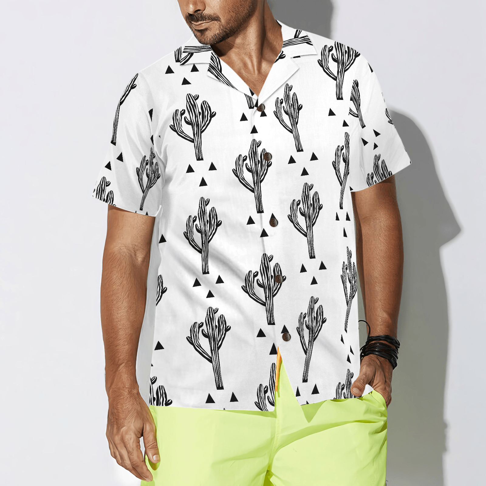 Cactus Seamless Pattern Aloha Hawaiian Shirt For Summer, Colorful Shirt For Men Women, Perfect Gift For Friend, Team, Family - Amzanimalsgift