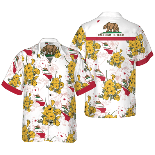 California Proud Hawaiian Shirt, Colorful Tropical Summer Aloha Shirts For Men Women, Perfect Gift For Husband, Wife, Friend, Family - Amzanimalsgift
