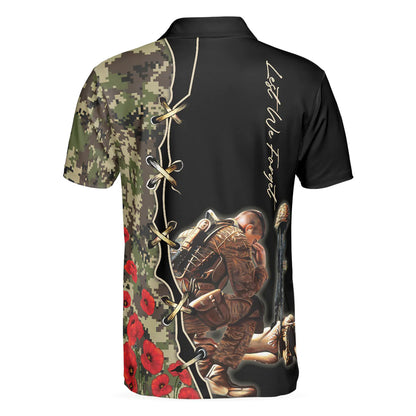 Camouflage Men Polo Shirt, Lest We Forget Polo Shirt, Thoughtful Gift For Veteran Day, Veteran Shirt For Proud War Veterans - Amzanimalsgift