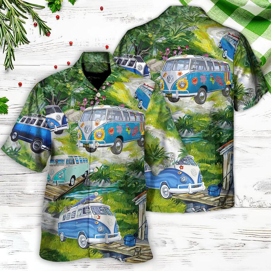 Camping Aloha Hawaiian Shirt, Camping Car Hawaiian Shirt For Summer, Camping Aloha Shirt - Perfect Gift For Men, Women, Camping Lover, Friend, Family - Amzanimalsgift