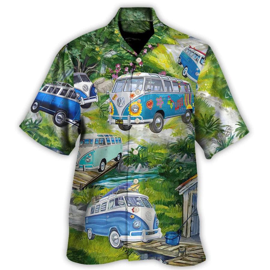 Camping Aloha Hawaiian Shirt, Camping Car Hawaiian Shirt For Summer, Camping Aloha Shirt - Perfect Gift For Men, Women, Camping Lover, Friend, Family - Amzanimalsgift