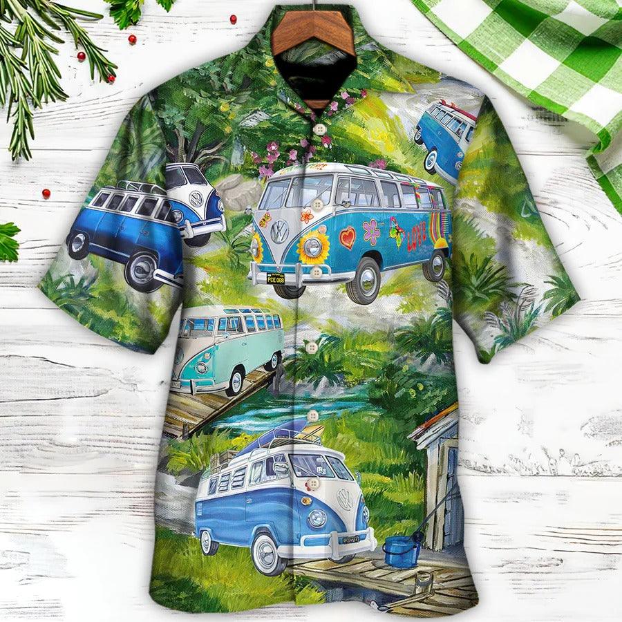 Camping Aloha Hawaiian Shirt, Camping Car Hawaiian Shirt For Summer, Camping Aloha Shirt - Perfect Gift For Men, Women, Camping Lover, Friend, Family - Amzanimalsgift