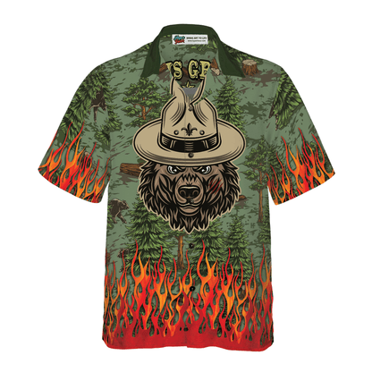 Camping Beer Hawaiian Shirt, Camping Sheriff Bear Drink Beer Colorful Summer Aloha Shirt For Men Women, Perfect Gift For Husband, Wife, Friend - Amzanimalsgift