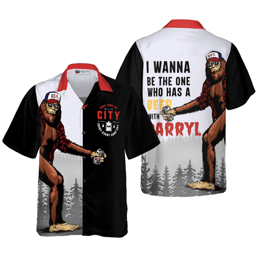 Camping Bigfoot Hawaiian Shirt, Camping & Drunk With Darryl, Colorful Summer Aloha Shirt For Men Women, Perfect Gift For Friend, Family, Husband - Amzanimalsgift