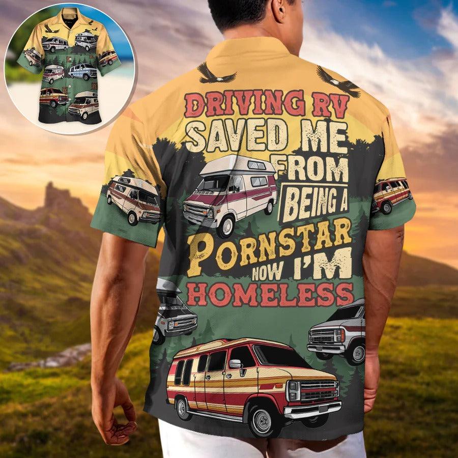 Camping Hawaiian Shirt, Camping Driving RV Hawaiian Shirt For Summer, Camping Aloha Shirt - Perfect Gift For Men, Women, Camping Lover, Friend - Amzanimalsgift