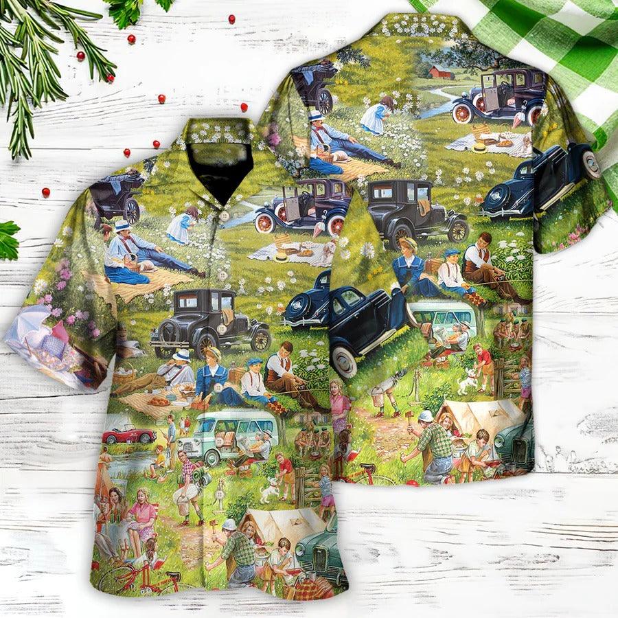 Camping Hawaiian Shirt, Camping For You, It's Picnic Time So Funny Aloha Shirt For Men And Women - Perfect Gift For Camping Lovers - Amzanimalsgift