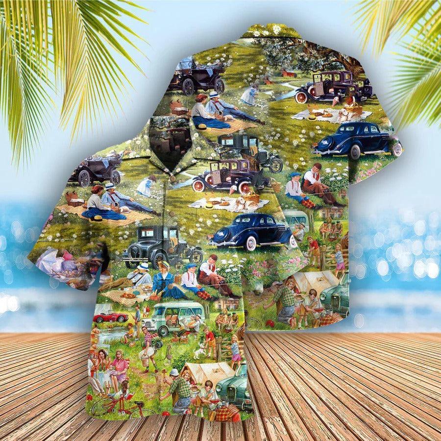 Camping Hawaiian Shirt, Camping For You, It's Picnic Time So Funny Aloha Shirt For Men And Women - Perfect Gift For Camping Lovers - Amzanimalsgift