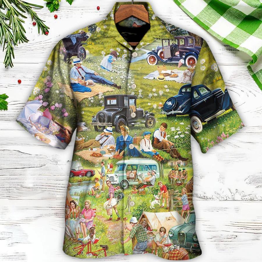 Camping Hawaiian Shirt, Camping For You, It's Picnic Time So Funny Aloha Shirt For Men And Women - Perfect Gift For Camping Lovers - Amzanimalsgift