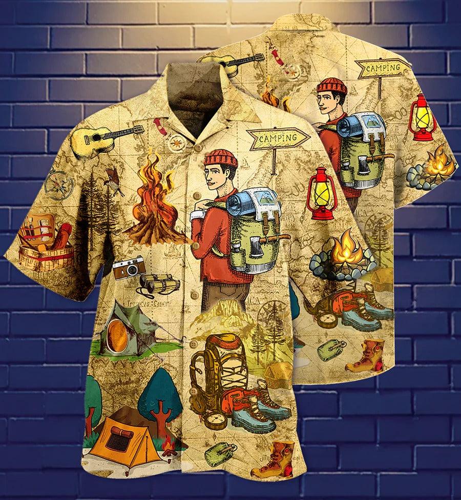 Camping Hawaiian Shirt, Camping Gear, Camping Love Life Aloha Shirt For Men And Women - Perfect Gift For Camping Lovers - Amzanimalsgift