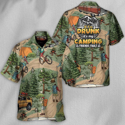 Camping Hawaiian Shirt, Camping If I'm Drunk Hawaiian Shirt For Summer, Camping Aloha Shirt - Perfect Gift For Men, Women, Camping Lover, Friend - Amzanimalsgift