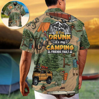 Camping Hawaiian Shirt, Camping If I'm Drunk Hawaiian Shirt For Summer, Camping Aloha Shirt - Perfect Gift For Men, Women, Camping Lover, Friend - Amzanimalsgift