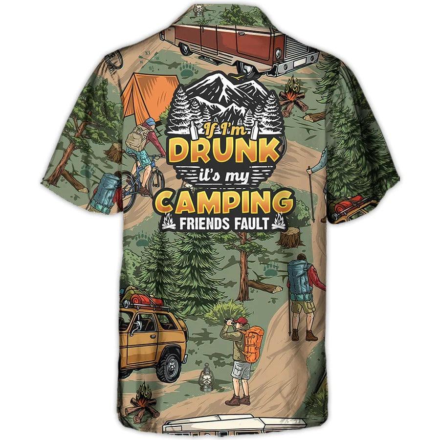 Camping Hawaiian Shirt, Camping If I'm Drunk Hawaiian Shirt For Summer, Camping Aloha Shirt - Perfect Gift For Men, Women, Camping Lover, Friend - Amzanimalsgift