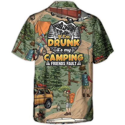 Camping Hawaiian Shirt, Camping If I'm Drunk Hawaiian Shirt For Summer, Camping Aloha Shirt - Perfect Gift For Men, Women, Camping Lover, Friend - Amzanimalsgift