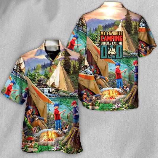 Camping Hawaiian Shirt, Camping My Favorite Camping Buddies Hawaiian Shirt For Summer, Camping Aloha Shirt- Perfect Gift For Men, Women, Camping Lover - Amzanimalsgift