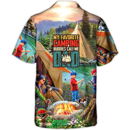Camping Hawaiian Shirt, Camping My Favorite Camping Buddies Hawaiian Shirt For Summer, Camping Aloha Shirt- Perfect Gift For Men, Women, Camping Lover - Amzanimalsgift