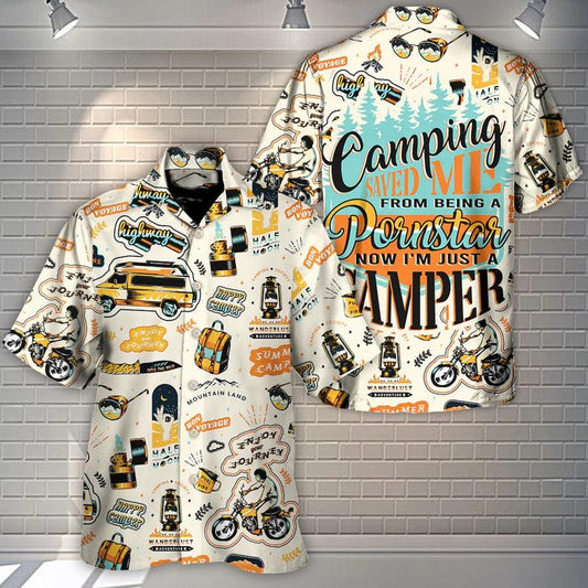 Camping Hawaiian Shirt, Camping Now I'm Just A Camper Hawaiian Shirt For Summer, Camping Aloha Shirt - Perfect Gift For Men, Women, Camping Lover - Amzanimalsgift