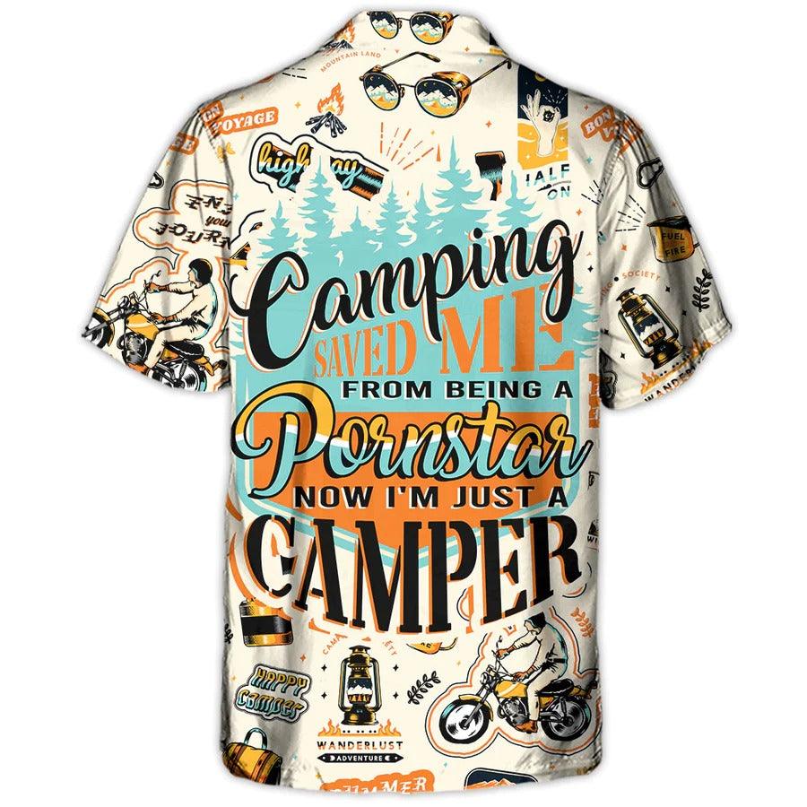 Camping Hawaiian Shirt, Camping Now I'm Just A Camper Hawaiian Shirt For Summer, Camping Aloha Shirt - Perfect Gift For Men, Women, Camping Lover - Amzanimalsgift