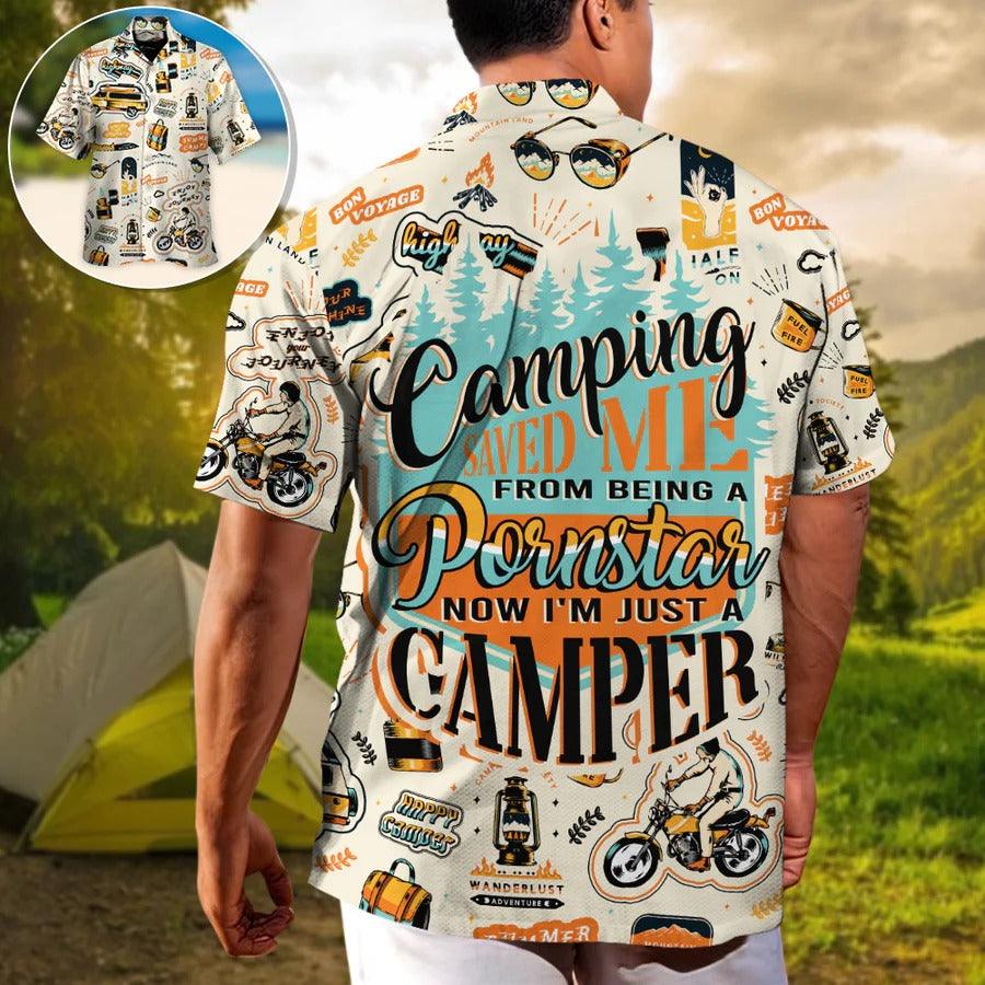 Camping Hawaiian Shirt, Camping Now I'm Just A Camper Hawaiian Shirt For Summer, Camping Aloha Shirt - Perfect Gift For Men, Women, Camping Lover - Amzanimalsgift