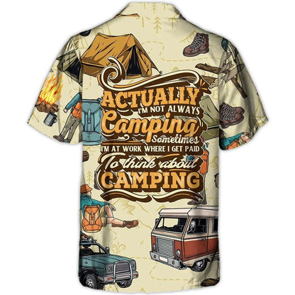 Camping Hawaiian Shirt, Camping Sometimes Hawaiian Shirt For Summer, Camping Aloha Shirt- Perfect Gift For Men, Women, Camping Lover, Friend, Family - Amzanimalsgift