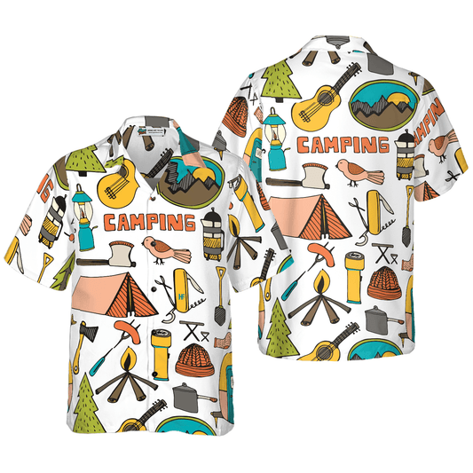 Camping Hawaiian Shirt, Camping Travel Road Trip, Colorful Summer Aloha Shirt For Men Women, Perfect Gift For Friend, Team, Unique Shirt For Camping - Amzanimalsgift