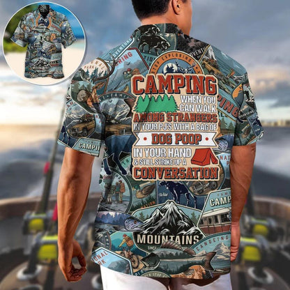 Camping Hawaiian Shirt, Camping You Can Walk Among Strangers Hawaii Shirt For Summer, Camping Aloha Shirt - Perfect Gift For Men, Women, Camping Lover - Amzanimalsgift