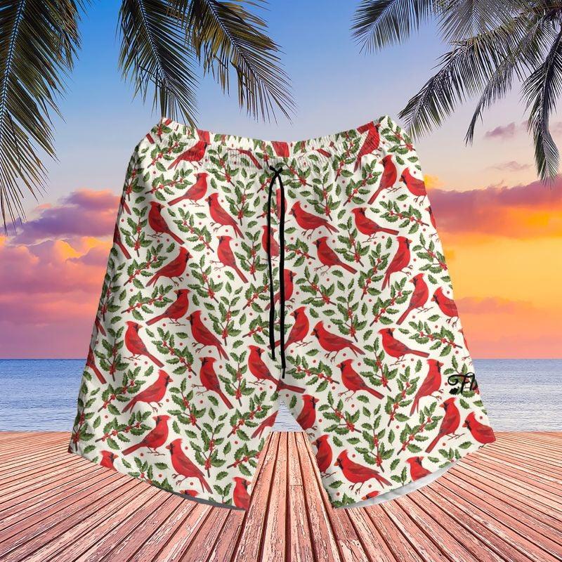Cardinal Aloha Hawaiian Shirt - Cardinal Winter Pattern Hawaiian Shirt, Red Berries Pattern Hawaiian Shirt For Men & Women, Cardinal Lover - Amzanimalsgift