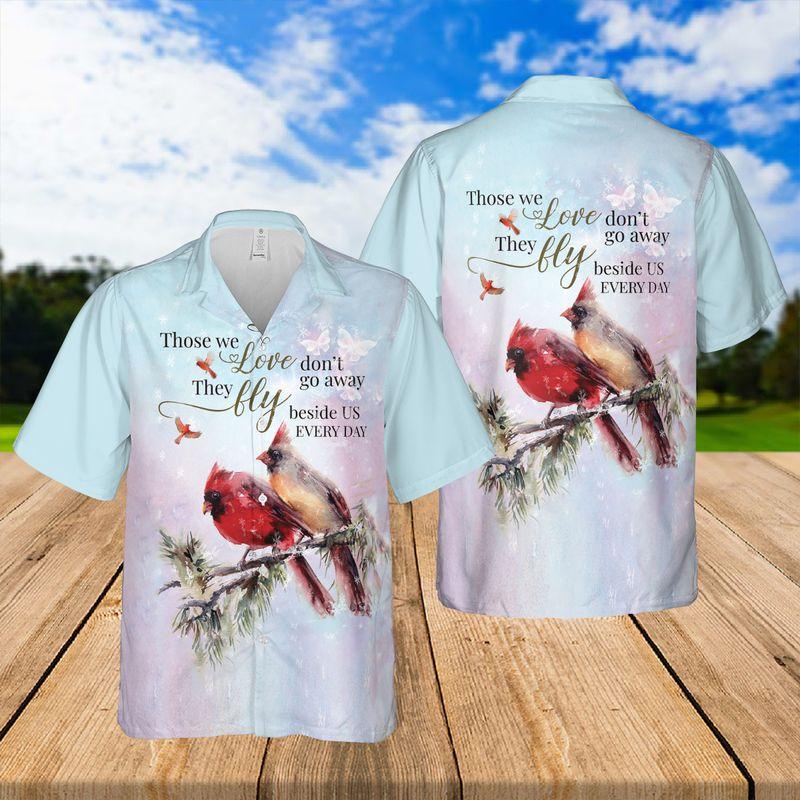 Cardinal Aloha Hawaiian Shirts For Summer - Couple Bird Hawaiian Set Outfits For Men Women - Memorial Gift For Family - Those We Love Don't Go Away - Amzanimalsgift