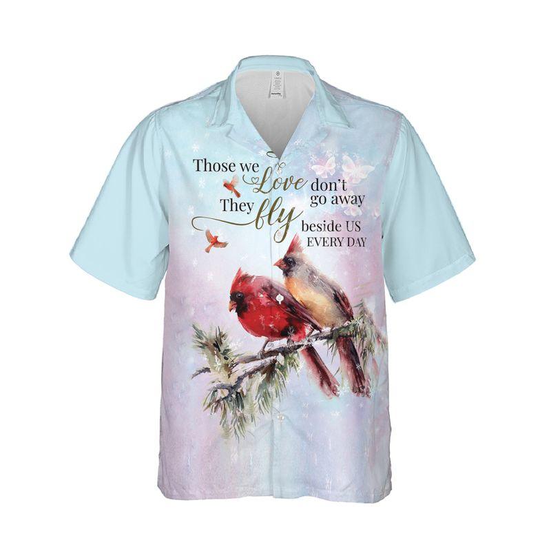 Cardinal Aloha Hawaiian Shirts For Summer - Couple Bird Hawaiian Set Outfits For Men Women - Memorial Gift For Family - Those We Love Don't Go Away - Amzanimalsgift