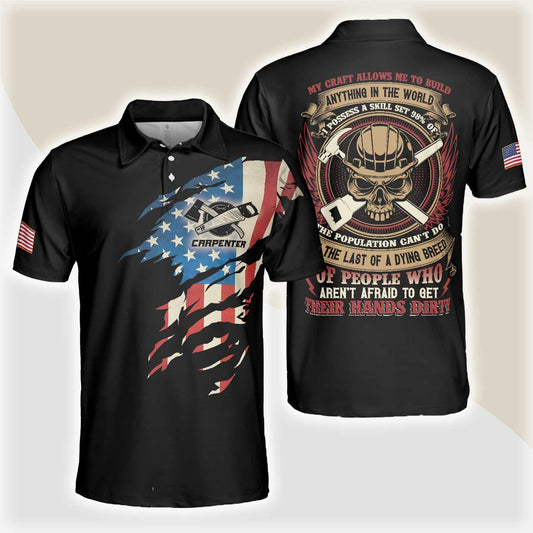 Carpenter My Craft Allows Me To Build Anything Polo Shirt, Ripped American Flag Polo Shirt, Best Carpenter Shirt For Men - Amzanimalsgift
