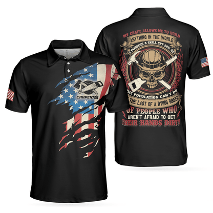 Carpenter My Craft Allows Me To Build Anything Polo Shirt, Ripped American Flag Polo Shirt, Best Carpenter Shirt For Men - Amzanimalsgift