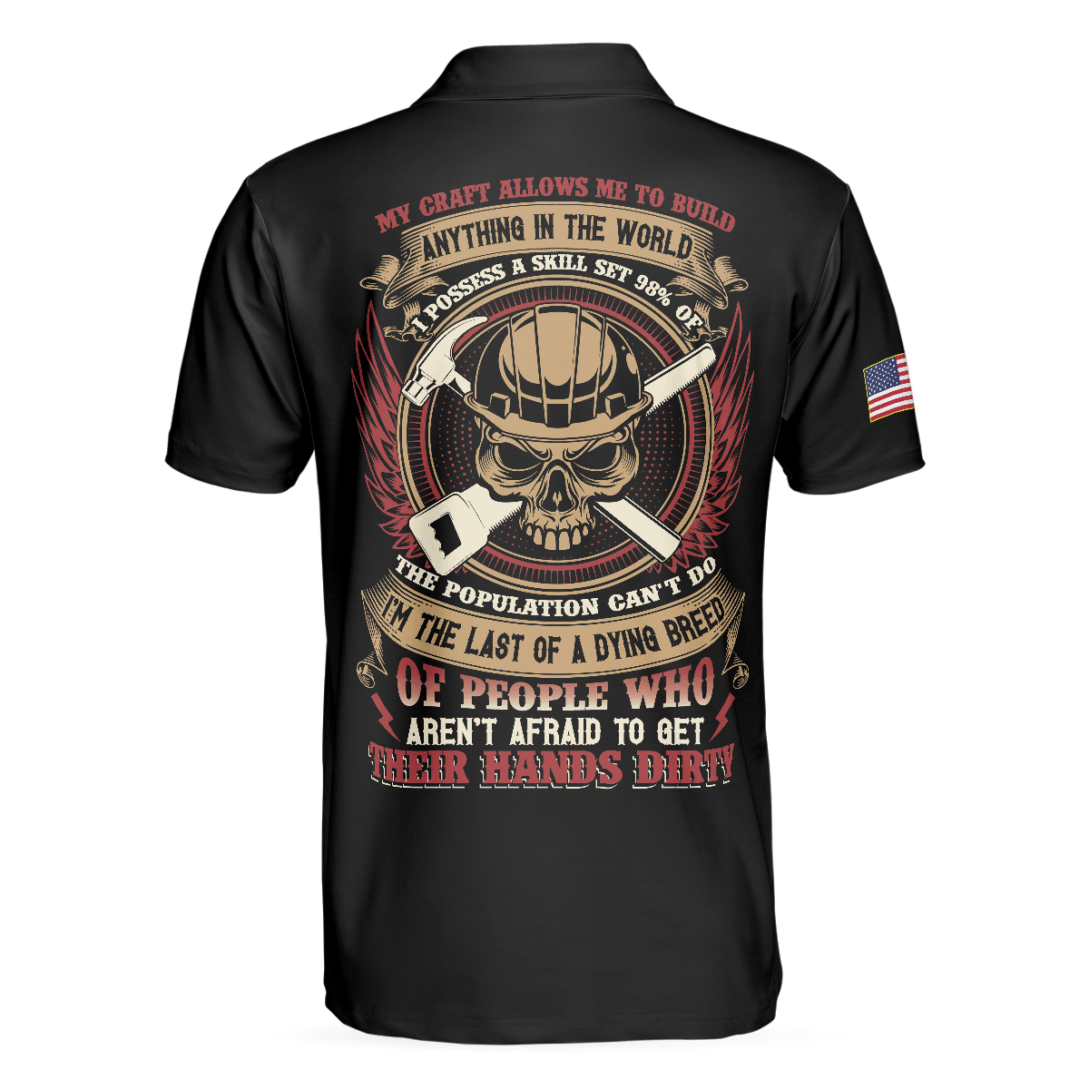 Carpenter My Craft Allows Me To Build Anything Polo Shirt, Ripped American Flag Polo Shirt, Best Carpenter Shirt For Men - Amzanimalsgift