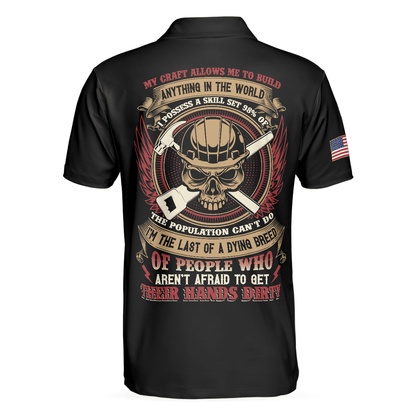 Carpenter My Craft Allows Me To Build Anything Polo Shirt, Ripped American Flag Polo Shirt, Best Carpenter Shirt For Men - Amzanimalsgift