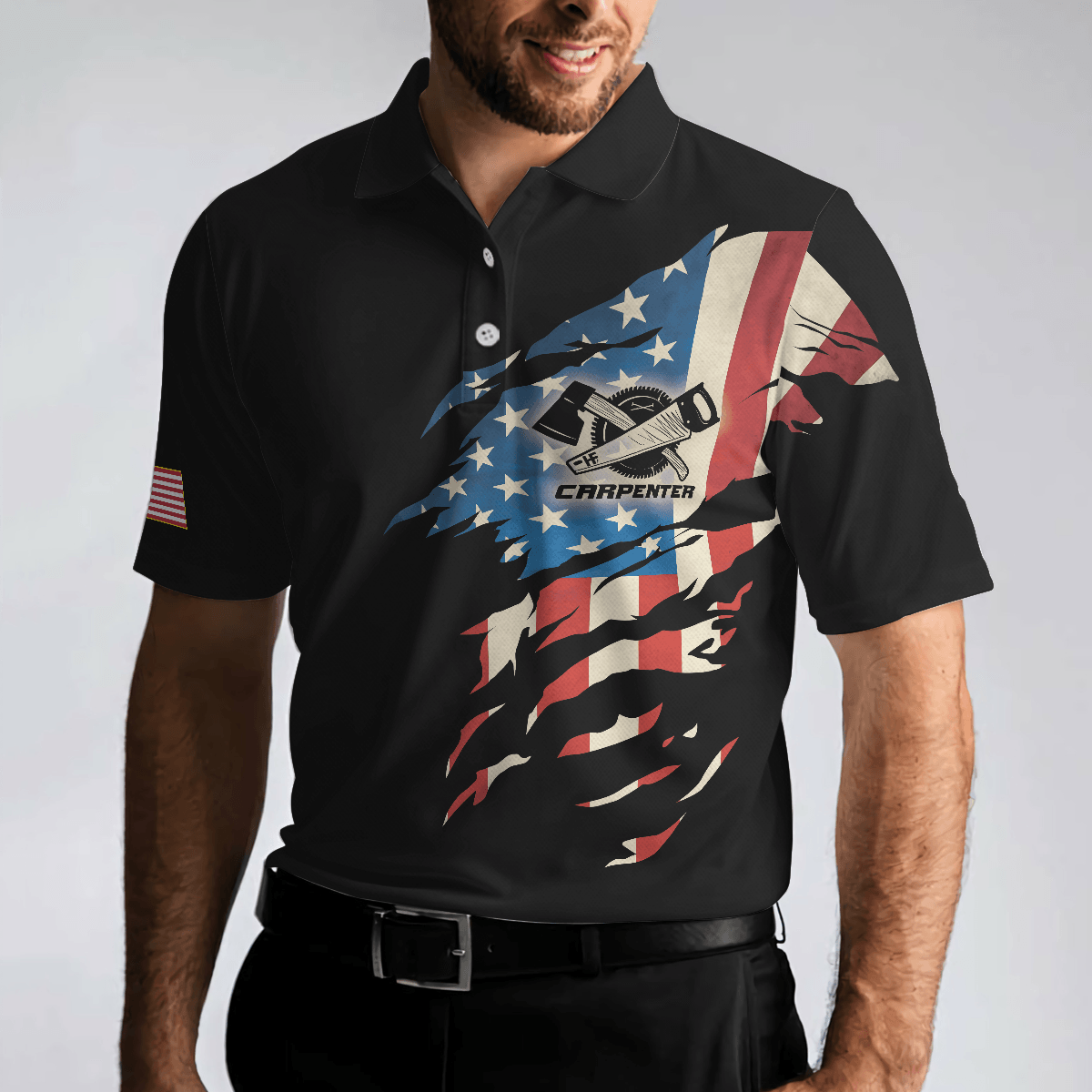 Carpenter My Craft Allows Me To Build Anything Polo Shirt, Ripped American Flag Polo Shirt, Best Carpenter Shirt For Men - Amzanimalsgift