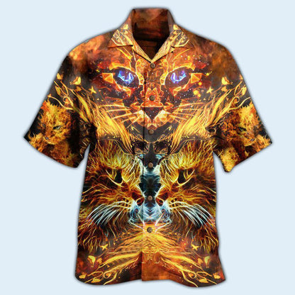 Cat Aloha Hawaiian Shirt For Summer, Flamingo Best Colorful Cat Hawaiian Shirts Outfit For Men Women, Friend, Cat Lovers - Amzanimalsgift