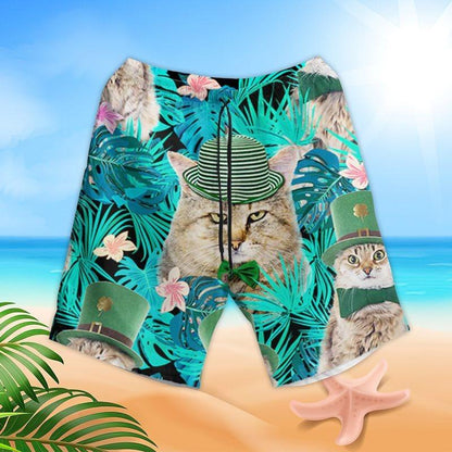 Cat Aloha Hawaiian Shirt - Funny Cat In Hat Hawaiian Shirt, Cat Emotion Hawaiian Shirt For Men & Women, Cat Lover - Amzanimalsgift