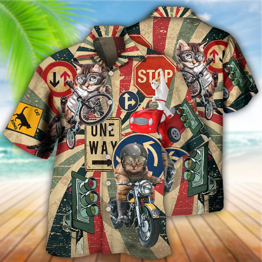 Cat Hawaiian Shirt For Summer, Best Colorful Cat Hawaiian Shirts Outfit For Men Women, Friend, Team, Cat Lovers - Amzanimalsgift