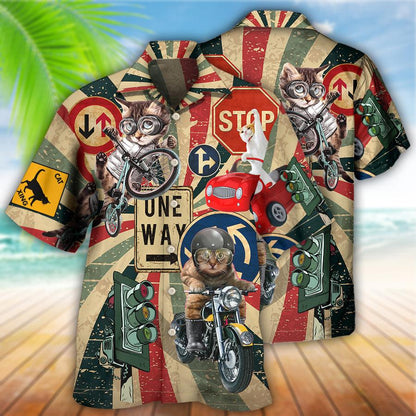 Cat Hawaiian Shirt For Summer, Best Colorful Cat Hawaiian Shirts Outfit For Men Women, Friend, Team, Cat Lovers - Amzanimalsgift