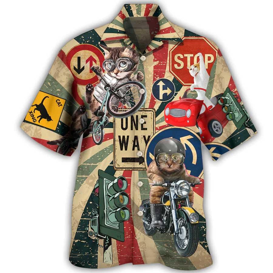 Cat Hawaiian Shirt For Summer, Best Colorful Cat Hawaiian Shirts Outfit For Men Women, Friend, Team, Cat Lovers - Amzanimalsgift