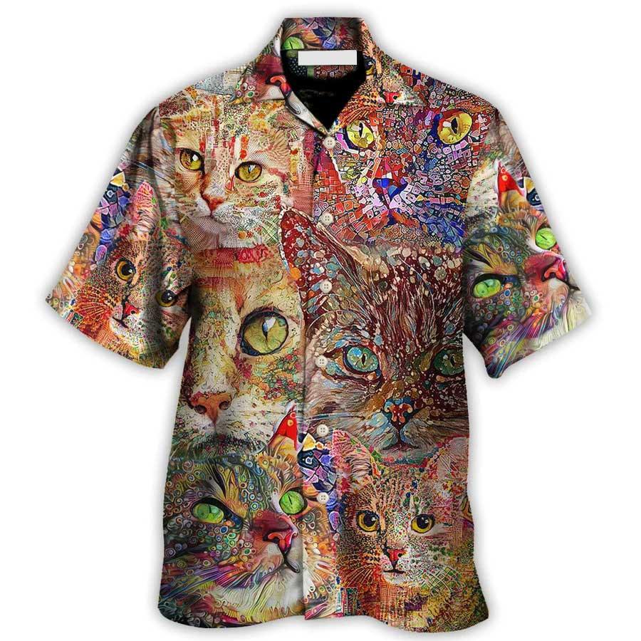 Cat Hawaiian Shirt For Summer, Best Cool Cat Hawaiian Shirts Outfit For Men Women, Friend, Team, Cat Lovers - Amzanimalsgift
