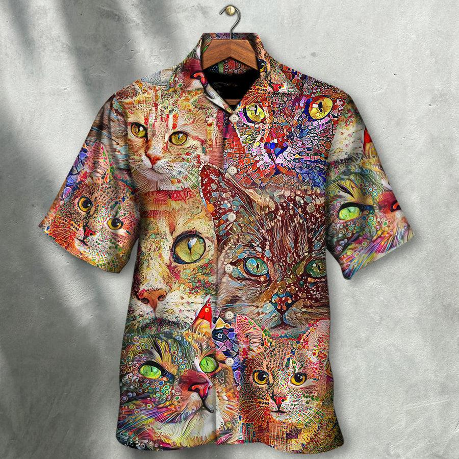 Cat Hawaiian Shirt For Summer, Best Cool Cat Hawaiian Shirts Outfit For Men Women, Friend, Team, Cat Lovers - Amzanimalsgift