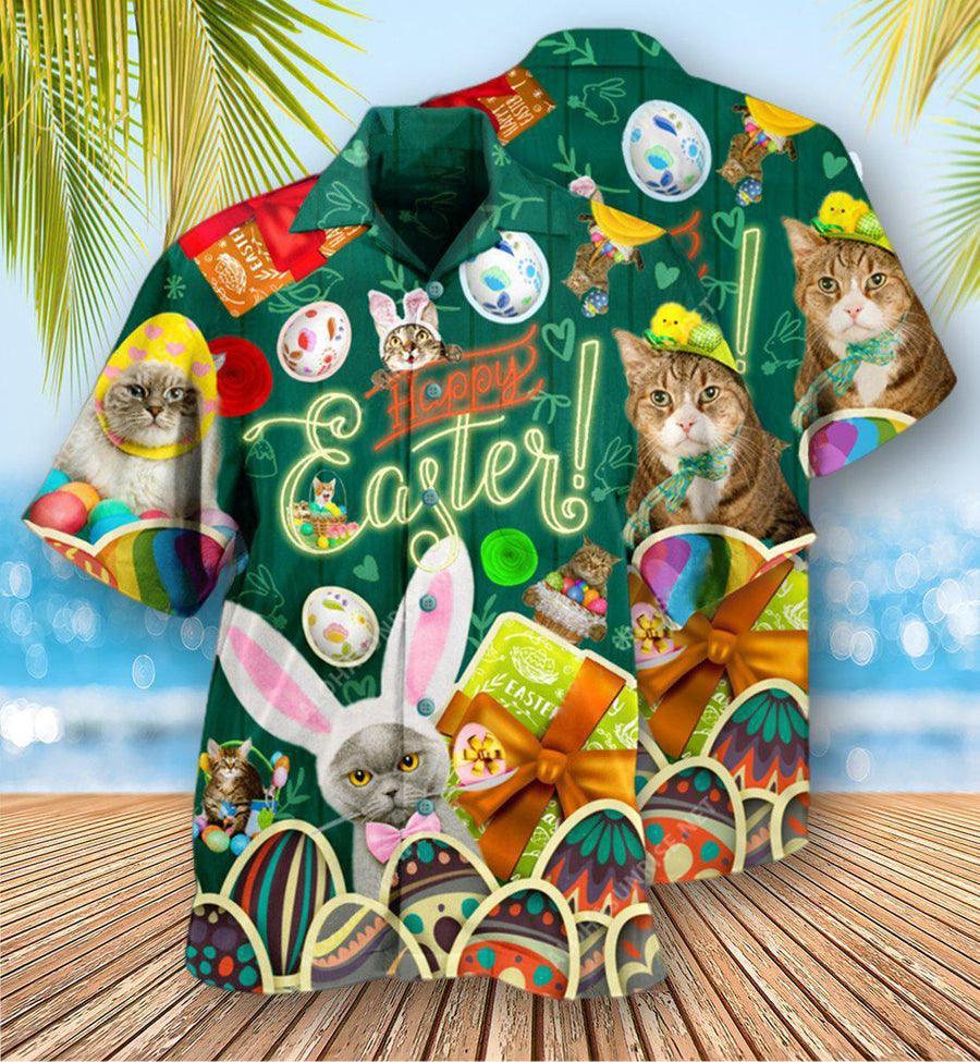 Cat Hawaiian Shirt For Summer, Cat Easter Blessings To You And Your Cats - Best Gift For Men Women, Friend, Team, Cat Lovers - Amzanimalsgift