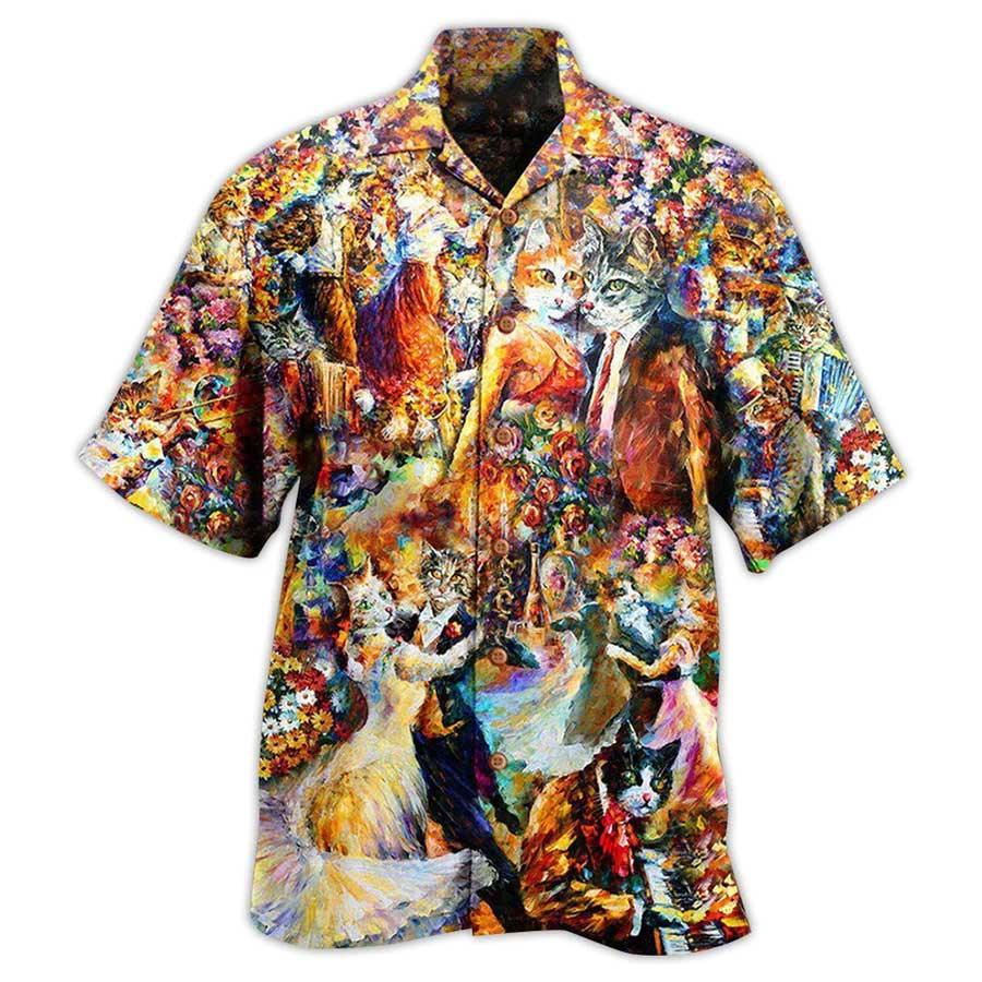 Cat Hawaiian Shirt For Summer, Cat Sound Of The Dance Aloha Shirts, Beautiful Cat Hawaiian Shirts Outfit For Men Women, Friend, Team, Cat Lovers - Amzanimalsgift
