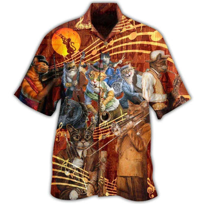 Cat Hawaiian Shirt For Summer, Cat To Be A Jazz Aloha Shirts, Funny Colorful Cool Cat Hawaiian Shirts Outfit For Men Women, Friend, Team, Cat Lovers - Amzanimalsgift