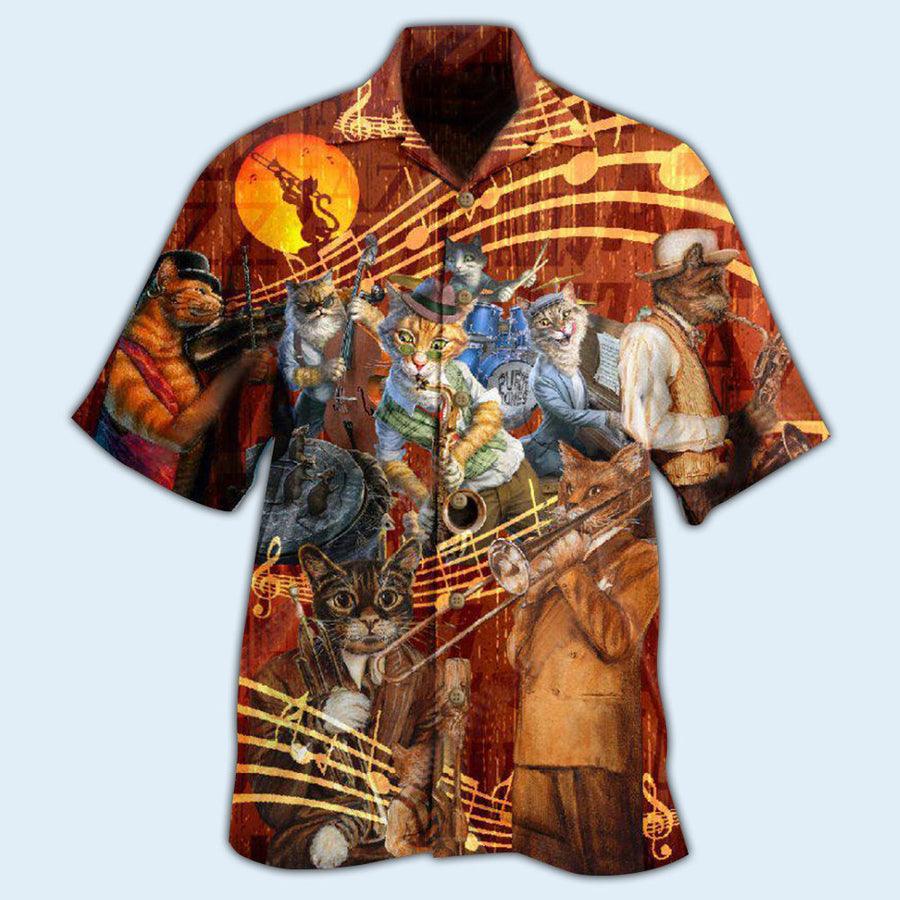 Cat Hawaiian Shirt For Summer, Cat To Be A Jazz Aloha Shirts, Funny Colorful Cool Cat Hawaiian Shirts Outfit For Men Women, Friend, Team, Cat Lovers - Amzanimalsgift