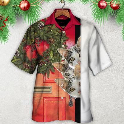 Cat Hawaiian Shirts For Summer, Cat Christmas Aloha Shirts - Best Colorful Cool Cat Hawaiian Shirts Outfit For Men Women, Friend, Cat Lovers - Amzanimalsgift
