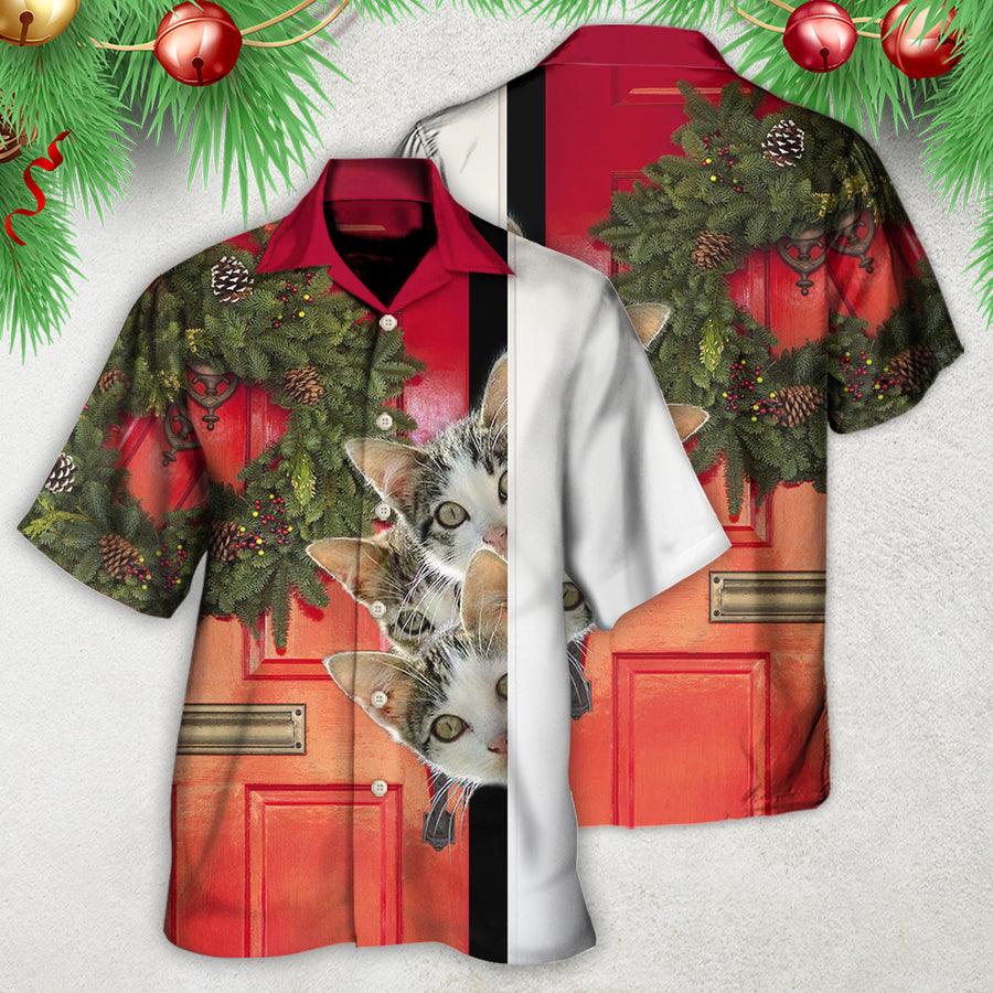 Cat Hawaiian Shirts For Summer, Cat Christmas Aloha Shirts - Best Colorful Cool Cat Hawaiian Shirts Outfit For Men Women, Friend, Cat Lovers - Amzanimalsgift
