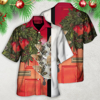 Cat Hawaiian Shirts For Summer, Cat Christmas Aloha Shirts - Best Colorful Cool Cat Hawaiian Shirts Outfit For Men Women, Friend, Cat Lovers - Amzanimalsgift