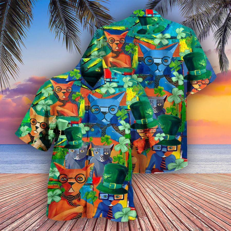 Cat Hawaiian Shirts For Summer, Cat Have A Purrfect Saint Patrick's Day Aloha Shirt, Cat Hawaiian Shirts Outfit For Men Women, Friend, Team, Cat Lovers - Amzanimalsgift