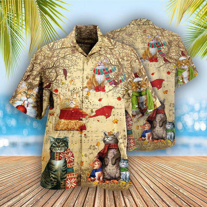 Cat Hawaiian Shirts For Summer, Cat In The Melody Of Life Aloha Shirts, Best Cat And Music Hawaiian Shirts Outfit For Men Women, Friend, Team, Cat Lovers - Amzanimalsgift